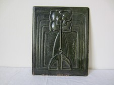 EMAILLE PLATTE OFEN KAMIN BILD