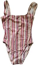 Lacoste Badeanzug Badeanzug 1 Stück Größe S UK 8 gestreift neu mit Etikett