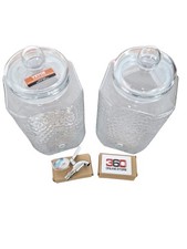 Getränkespender, 2 x 5,5 L für Partys, Saftspender aus Glas + Zapfhahn