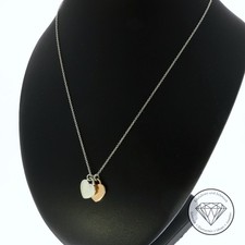Wert 800,- Tiffany & Co. Return to Tiffany Silber / Gold Kette Herzanhänger xxyy
