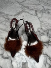 DOROTHEE SCHUMACHER Slingback-Pumps Damen Pumps Gr. DE 40 mit Fell-Aufsatz