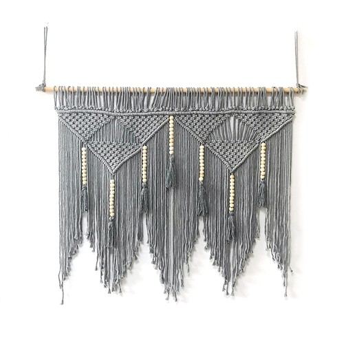 Makramee wand behang handweb - behang,