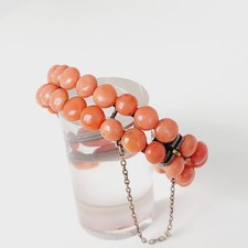 JUGENDSTIL ARMREIF ° KORALLEN ° Biedermeier °Antikschmuck ° KORALLE ARMBAND 