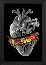 Vintage Herz Blume Colla