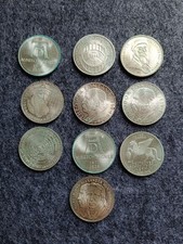 10 x 5 DM Gedenkmünzen Silber , siehe Fotos