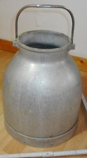 aluminium milch melk eimer klapp griff kanne alu alt behälter top garten deko 37