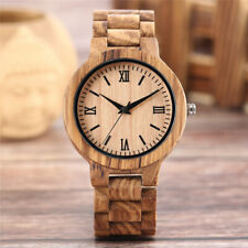 Herrenuhr Natur Holz Bambus