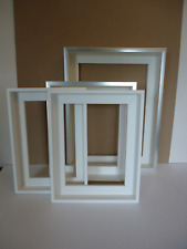 Schattenfugenrahmen 23x30cm weiß Bilderrahmen Holz für Keilrahmen Leinwand