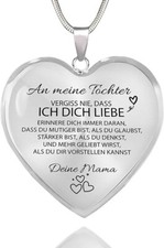 HAYOUWAY Kette Herz Halskette an Meine Tochter Kette Für Damen Mädchen, Mutter T