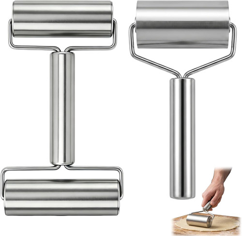 Teigroller edelstahl set - teigroller, 2