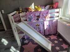 Hochbett mit Rutsche 90x200