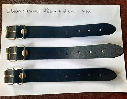 Flache lederriemen mit - 3x,