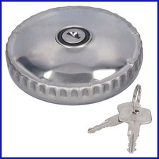 Tankdeckel 60mm Ø abschließbar Metall Bagger Traktor LKW NFZ Universal Chrom