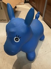 aufblasbares Hüpftier Pferd blau