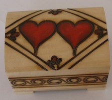 Lackkunst, Lackdose.  Holz-Schmuckdose. Handgemalt, handgemacht! Geschenkbox!