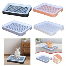 Kaninchen Toilettenbox mit Doppelboden Herausnehmbares Gitter Rutschfestes