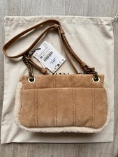 Combined leather crossbody