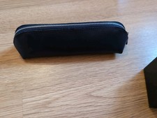 Lederfedermappe Dunkelblau Mit