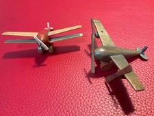 2 x Flugzeug antik Erzgebirge