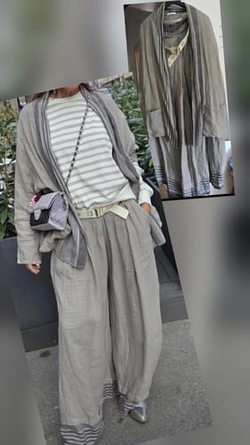 Damen leinen anzug zweiteiler - damen,