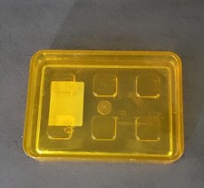 Cubo Clear Yellow/ Gelb Seifenschale. Rechteckiges, transparentes Design