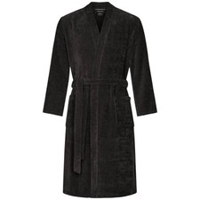 Cawö Herren Bademantel Kimono Cord 6540 in Basalt Größe 48