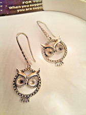 Eulen Ohrringe Eule Uhu Waldkauz Schleiereule Silber Talisman