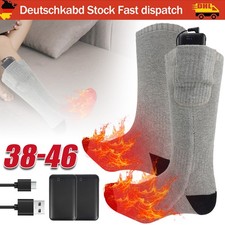 4000mAh BEHEIZBARE SOCKEN AKKU BEHEIZTE SOCKEN FUßWÄRMER UNISEX HEIZSOCKEN