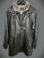 Herren Lederjacke Schwarz – Lamm Nappa mit abnehmbarem Fellkragen – Van Graaf