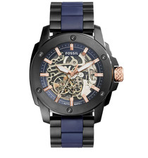 fossil herren uhr ME3133 Automatik Skeleton Uhr moderne Blaue Armband
