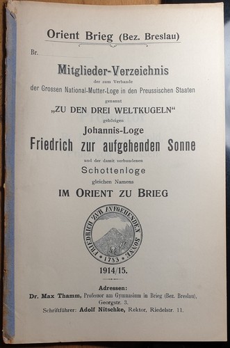 Brieg breslau loge - brieg,
