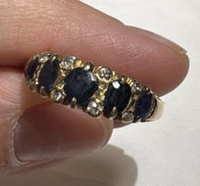 Vintage 18k Gelbgold 5 Stein