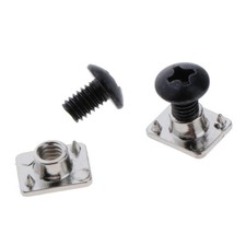 2 Paar Metall Schnallenschrauben Muttern für Inline Skates Schrauben Kit