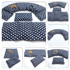 🌟 TOLLE  SETS 🌟 BLAU PUNKTE 🌟 Dinkelkissen 🌟XXL🌟 Koernerkissen 🌟 BIO 🌟