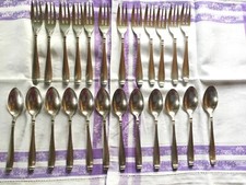 Wilkens Martin Art deco  Kuchengabeln Kaffeelöffel Besteck versilbert 24 Teile