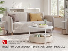 VASAGLE Couchtisch Beistelltisch Wohnzimmertisch mit Korb aus Stoff modern