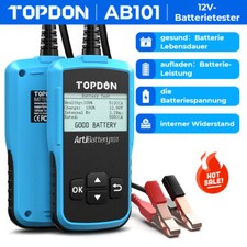 TOPDON AB101 Auto Batterietester KFZ Batterieprüfer Batterie Akku Ladeprüfer 12V