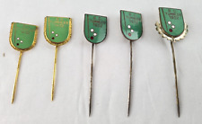 5 Abzeichen Emaille Anstecknadeln - B.C. Tümmler Lindenhorst 1932 - Billardclub