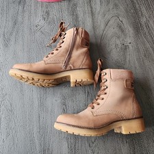 Tamaris Leder Boots Gr. 37 Gefüttert Rose-Nude