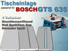 Tischeinlage, Einlage normal
