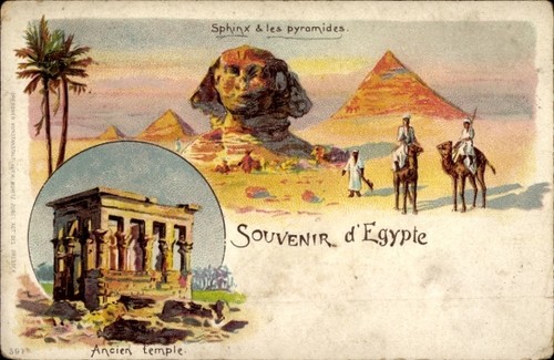 Litho gizeh ägypten sphinx - litho,