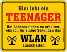 Deko Magnet-Schild - Teenager