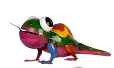 Dekofigur Eidechse mit grünem