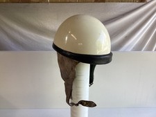 Römer Sturzhelm 55cm Halbschale weiss Leder Oldtimer original Norm BS 2001 gebr.