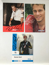 3  Biathlon Autogrammkarten "