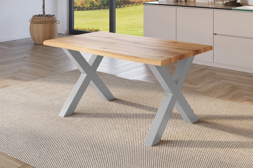 Esstisch baumkante holz optik - baumkante, holz-optik