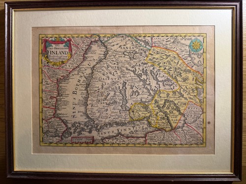 Antique map finland 1750 - antique,