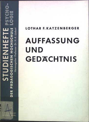 Auffassung und gedächtnis - und,