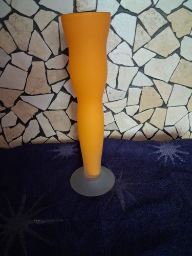 Orange blumenvase modern - blumenvase,
