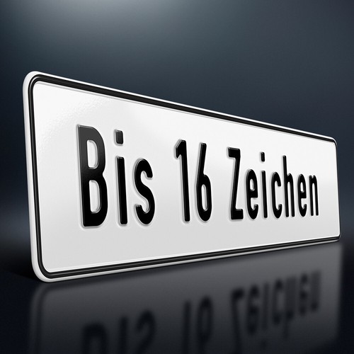 Schild geprägt mit langem